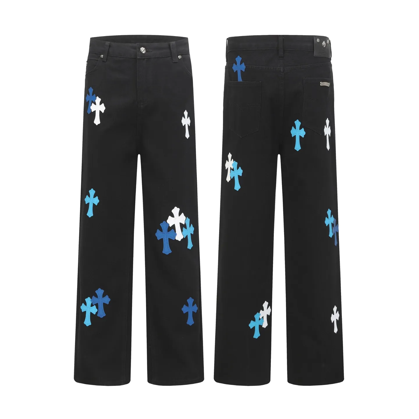 P260 Cross-border model, please do not place an order if you are pursuing quality -Chrome Hearts/Chrome Heart Cross✝️Applied leather embroidered washed jeans, trousers and casual pants -High weight, high density and high quality. The wool is soft, delicate and skin-friendly. It feels soft and silky. It has excellent warmth and skin-friendly properties. -Size: 28 30 32 34 36